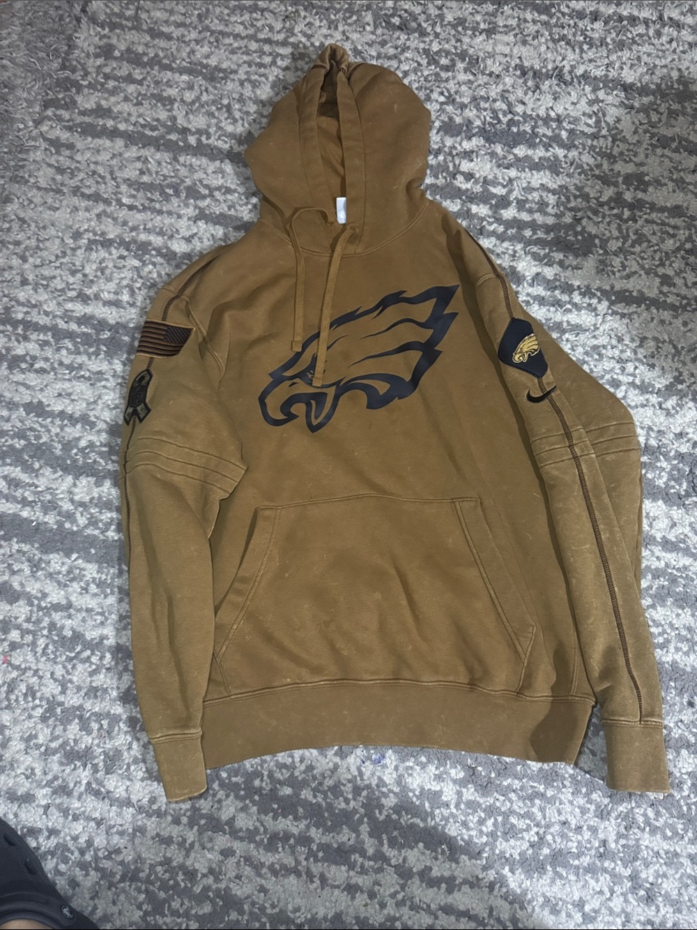 Nike Men's Brown Hoodie with Black Logo
